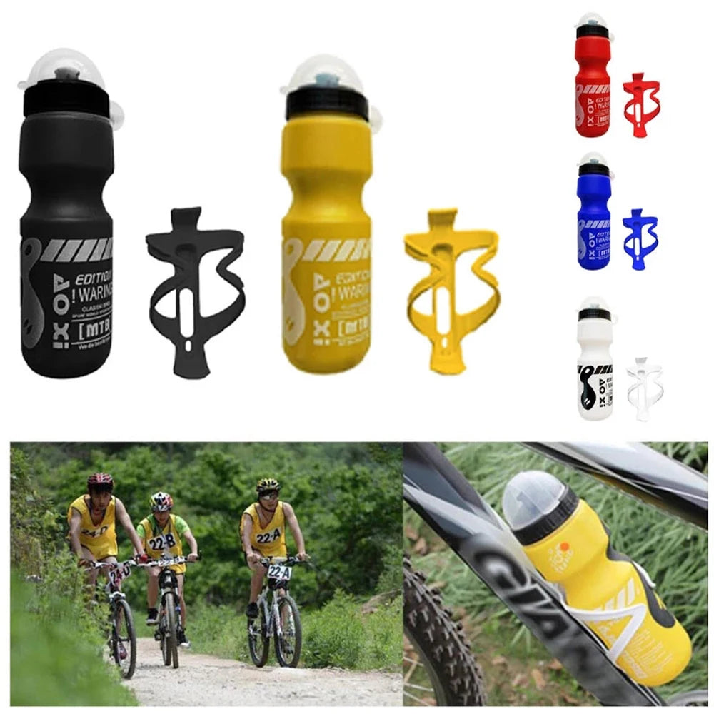 750ml Bicycle Waterbottle with Bottle Holder Bike Accessory.