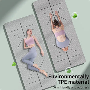 Yoga Mat, Eco-friendly Non-Slip Exercise & Fitness Mat for men and women with Carrying Strap, Home Workout Mat for Yoga, Pilates