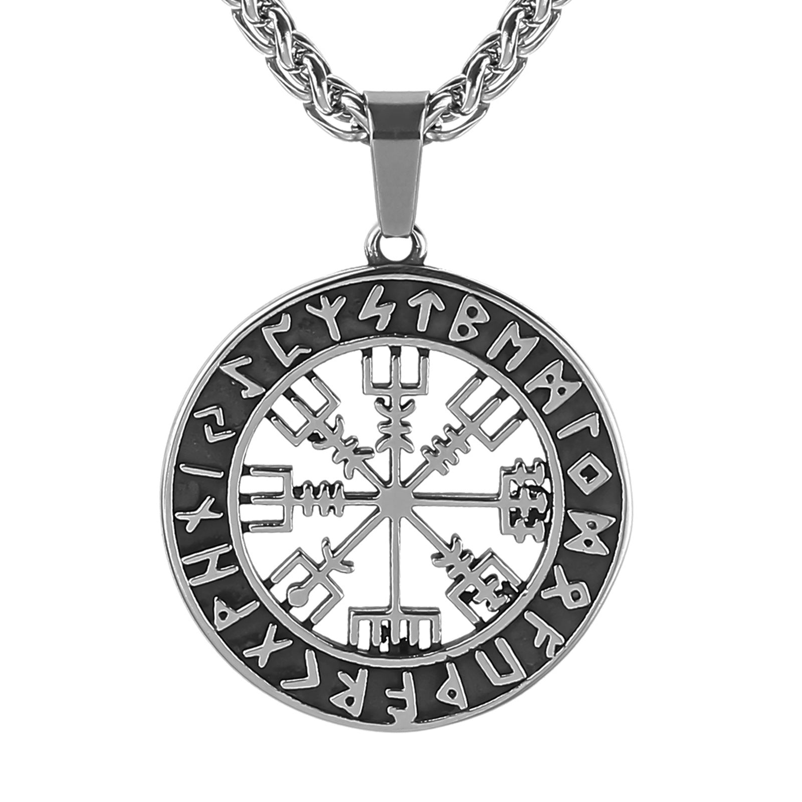 Lun Rune Pendant Necklace Men