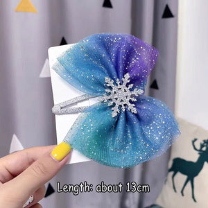 Christmas Snowflake Snap Clip Hair Clip Slide Hair Accessories