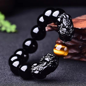 Lucky Obsidian Pixiu Bracelet Transfer Bracelet