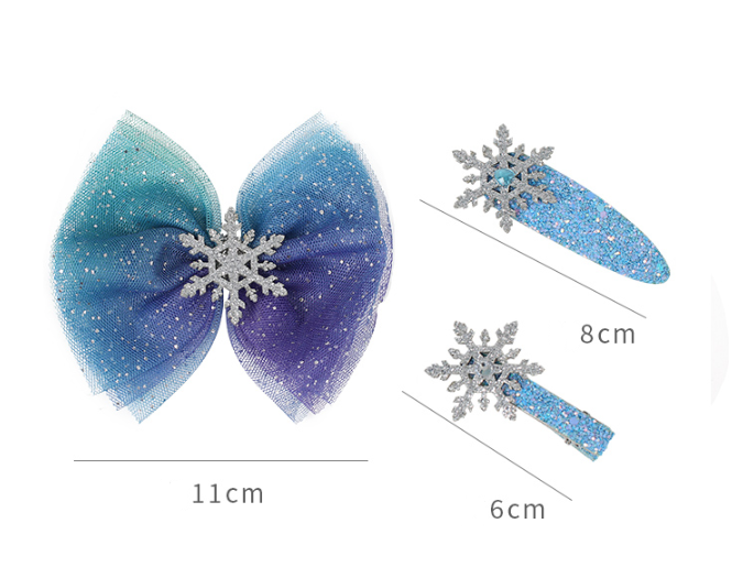 Christmas Snowflake Snap Clip Hair Clip Slide Hair Accessories