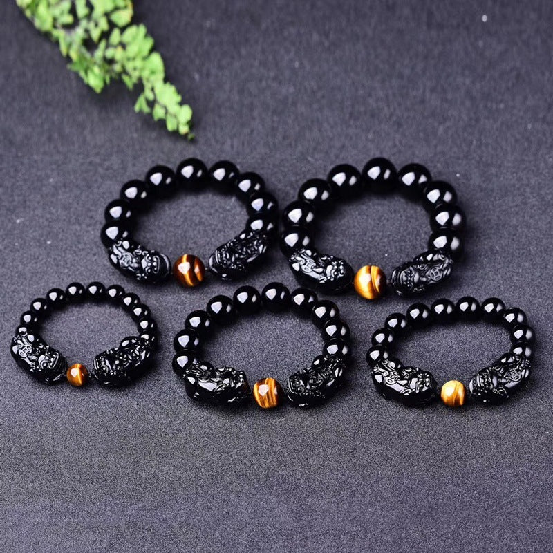 Lucky Obsidian Pixiu Bracelet Transfer Bracelet