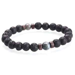 Accessories Men's Bracelets Natural Moonstone Beads Tibetan Buddha Bracelet Lava Stone Diffuser Bracelet