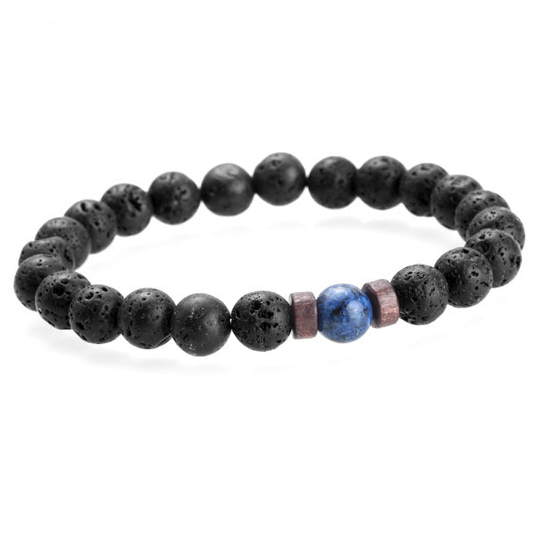 Accessories Men's Bracelets Natural Moonstone Beads Tibetan Buddha Bracelet Lava Stone Diffuser Bracelet