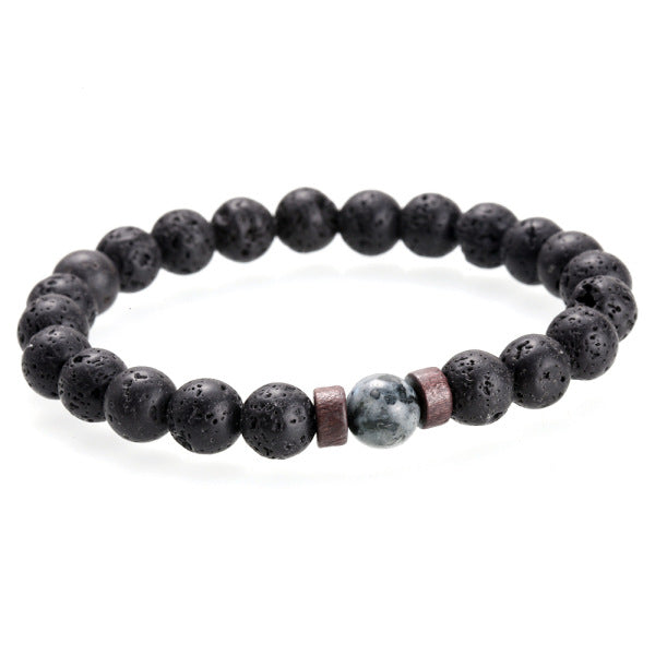 Accessories Men's Bracelets Natural Moonstone Beads Tibetan Buddha Bracelet Lava Stone Diffuser Bracelet