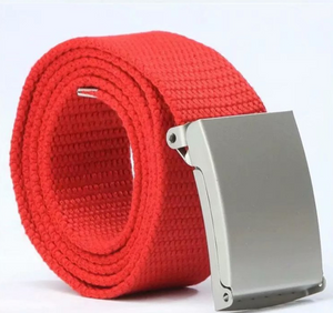 Candy-colored fashionable canvas belts for men and women