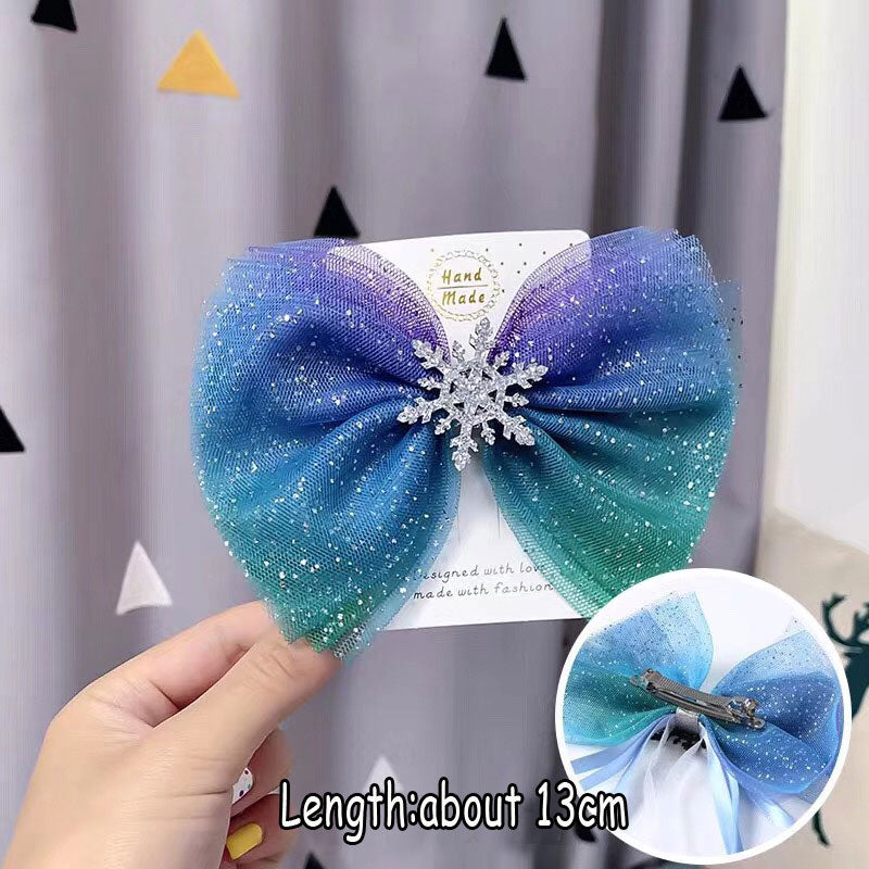 Christmas Snowflake Snap Clip Hair Clip Slide Hair Accessories