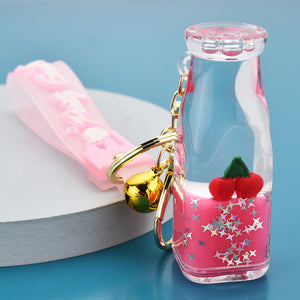 Creative Floating Fruit Yogurt Bottle Pendant