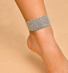 Geometric square diamond anklet anklet