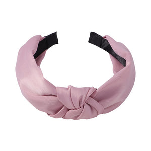 Hair Accessories Satin Texture Knotted Hair Hoop Sweet Hair Accessories Classic Temperament Wide Version Headband 2610