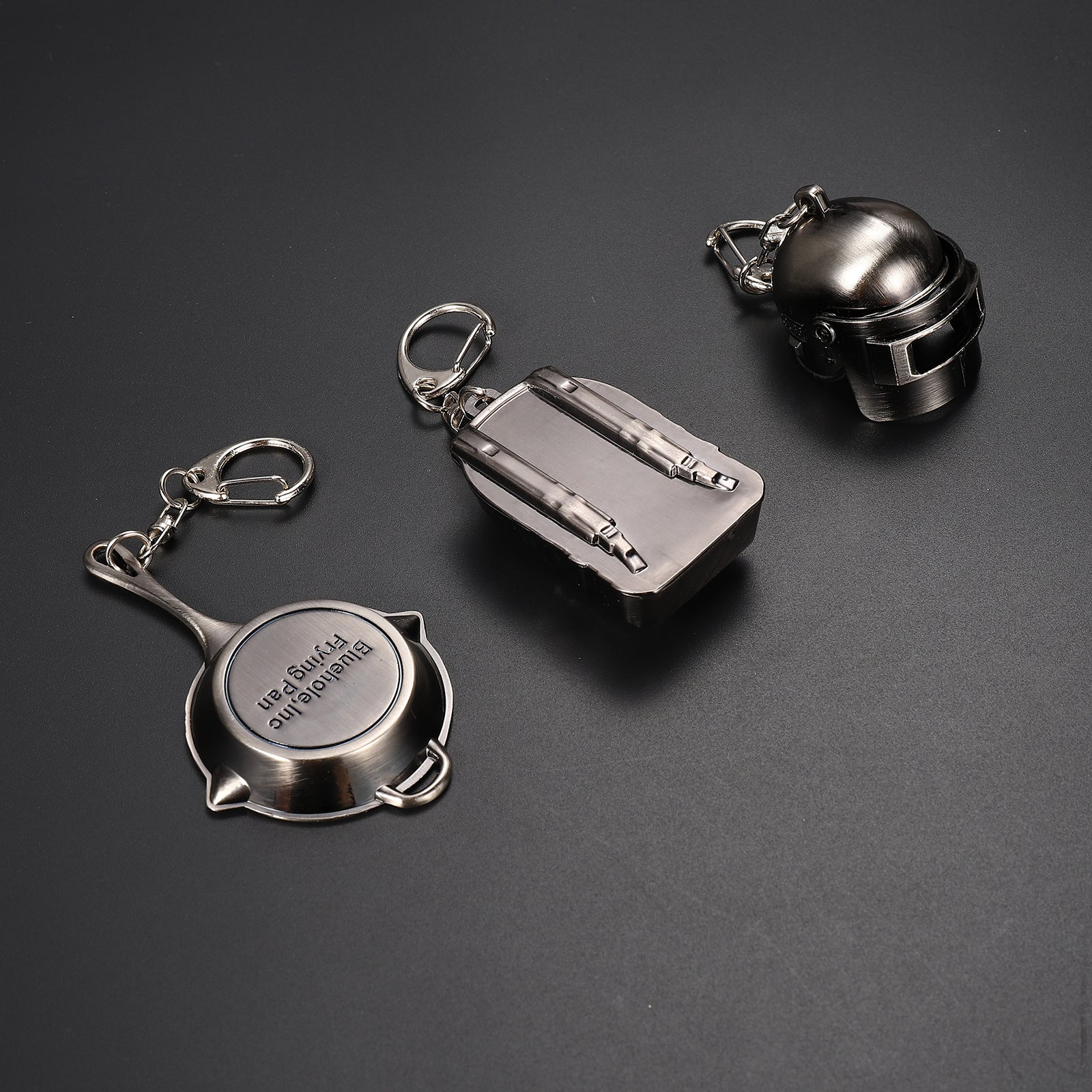 Pan Three-level Head Metal Model Keychain