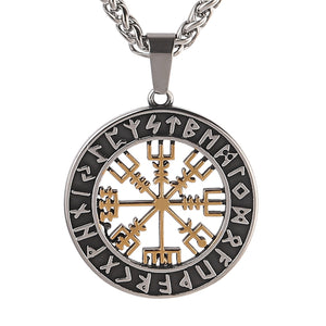 Lun Rune Pendant Necklace Men