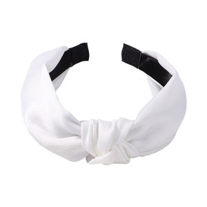 Hair Accessories Satin Texture Knotted Hair Hoop Sweet Hair Accessories Classic Temperament Wide Version Headband 2610