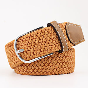 New Fashion Casual Canvas Belt Women Men Metal Pink Buckle