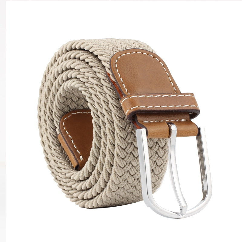 New Fashion Casual Canvas Belt Women Men Metal Pink Buckle