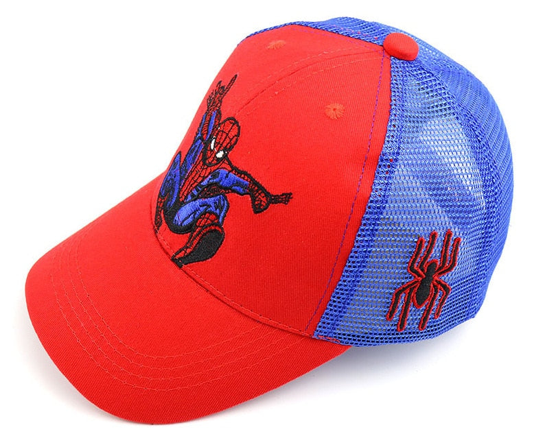 Anime Disney Marvel Frozen Cartoon Children Hat Boys Girls Travel Hat Spider-Man