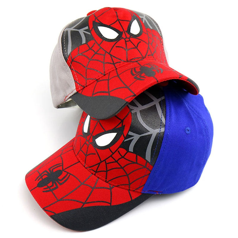 Anime Disney Marvel Frozen Cartoon Children Hat Boys Girls Travel Hat Spider-Man