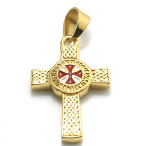 Christian Jesus Crucifix Men Necklace Gold Plated Cross Religious Pendant Necklace with Chain