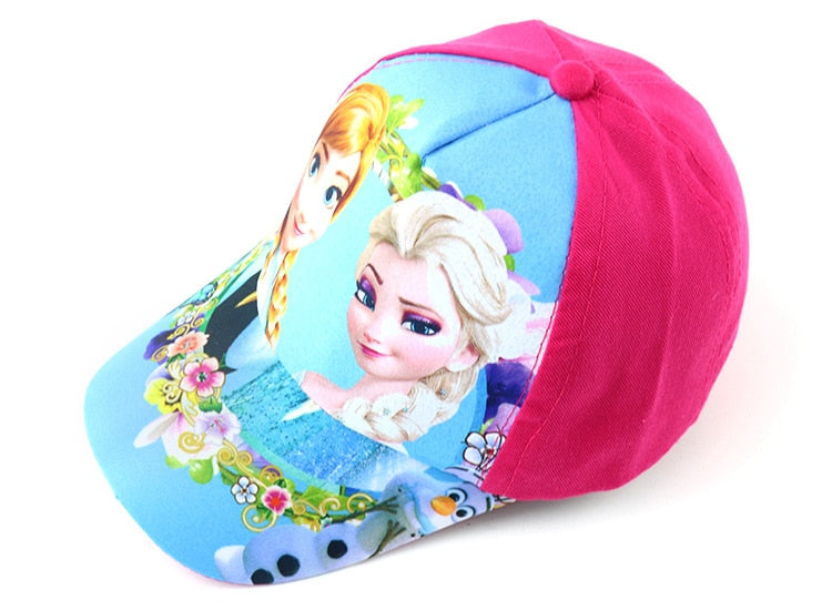 Anime Disney Marvel Frozen Cartoon Children Hat Boys Girls Travel Hat Spider-Man