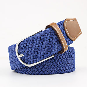 New Fashion Casual Canvas Belt Women Men Metal Pink Buckle