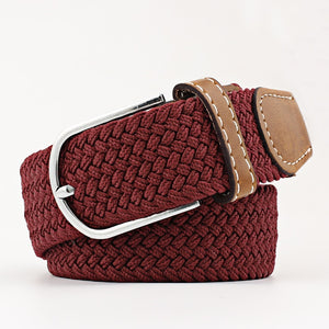 New Fashion Casual Canvas Belt Women Men Metal Pink Buckle