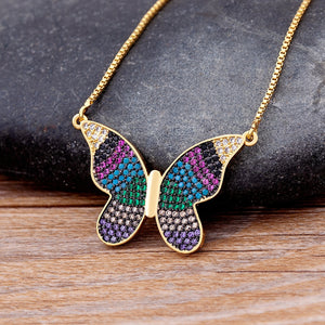 Butterfly Pendant Chain Necklaces For Women Girl