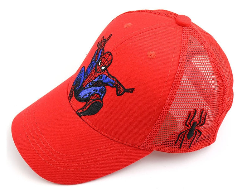 Anime Disney Marvel Frozen Cartoon Children Hat Boys Girls Travel Hat Spider-Man