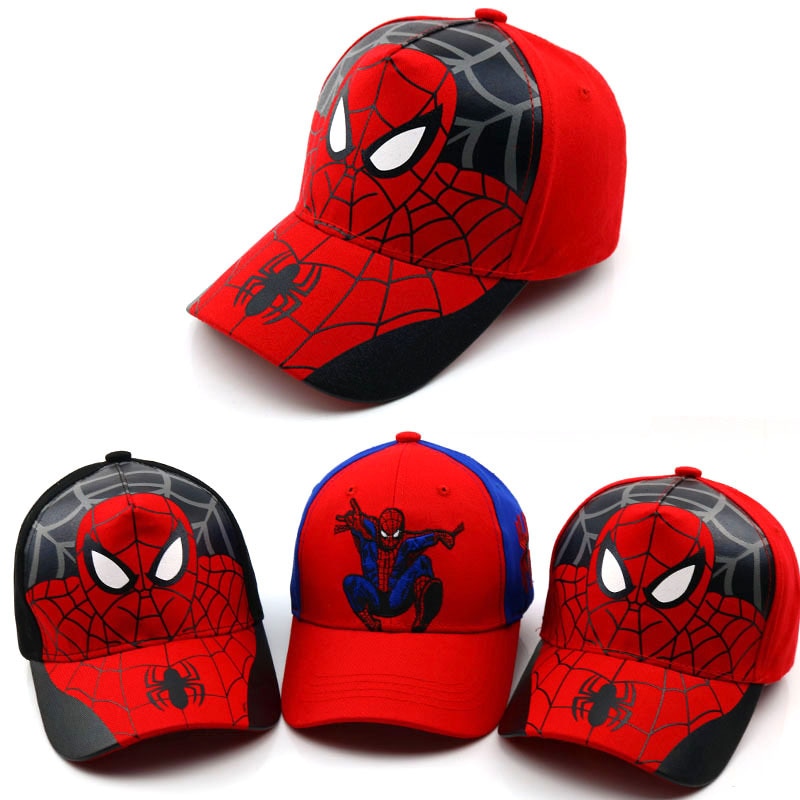 Anime Disney Marvel Frozen Cartoon Children Hat Boys Girls Travel Hat Spider-Man