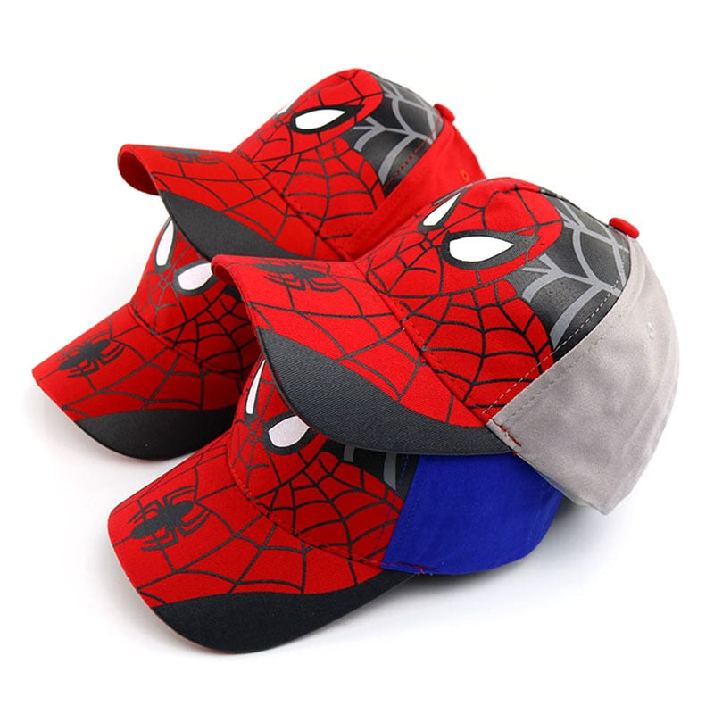 Anime Disney Marvel Frozen Cartoon Children Hat Boys Girls Travel Hat Spider-Man