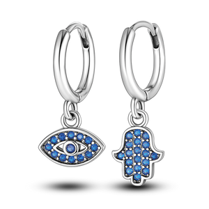 Chams De Plata 925 Heart Butterfly Drop Earring