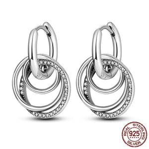 Chams De Plata 925 Heart Butterfly Drop Earring