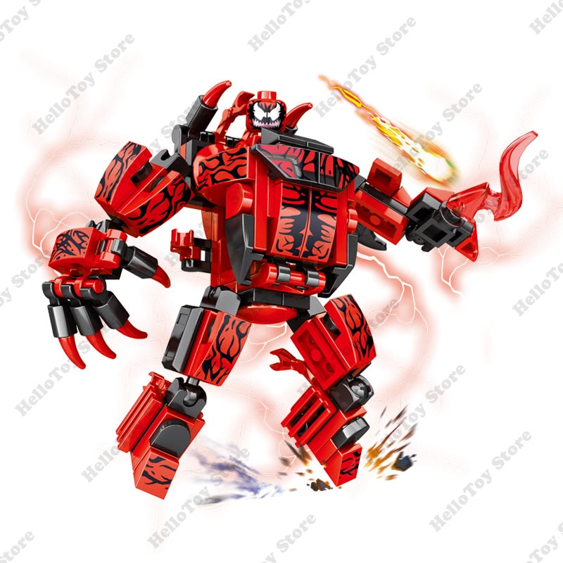 Disney Marvel Superhero Transforming Mecha Motorcycle 2 in 1 Building Blocks