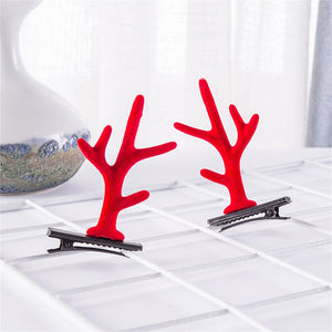 Christmas Elk Ear Hair Clip Women Girl Santa Snowman