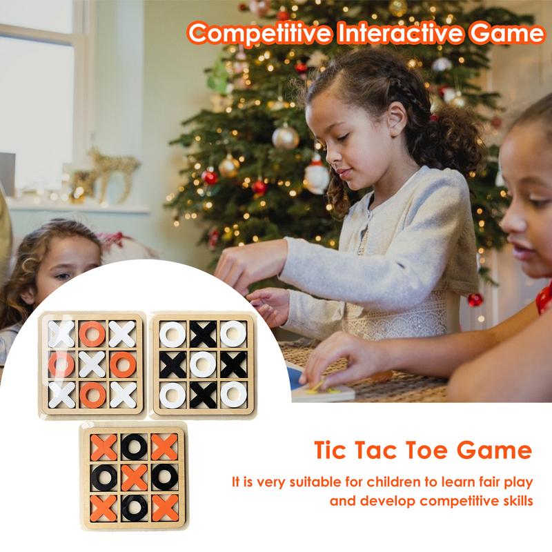 Tic-Tac-Toe Game Mini Wooden Board Game