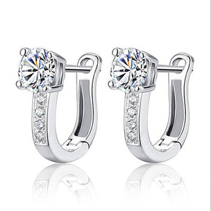 Chams De Plata 925 Heart Butterfly Drop Earring