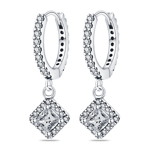 Chams De Plata 925 Heart Butterfly Drop Earring