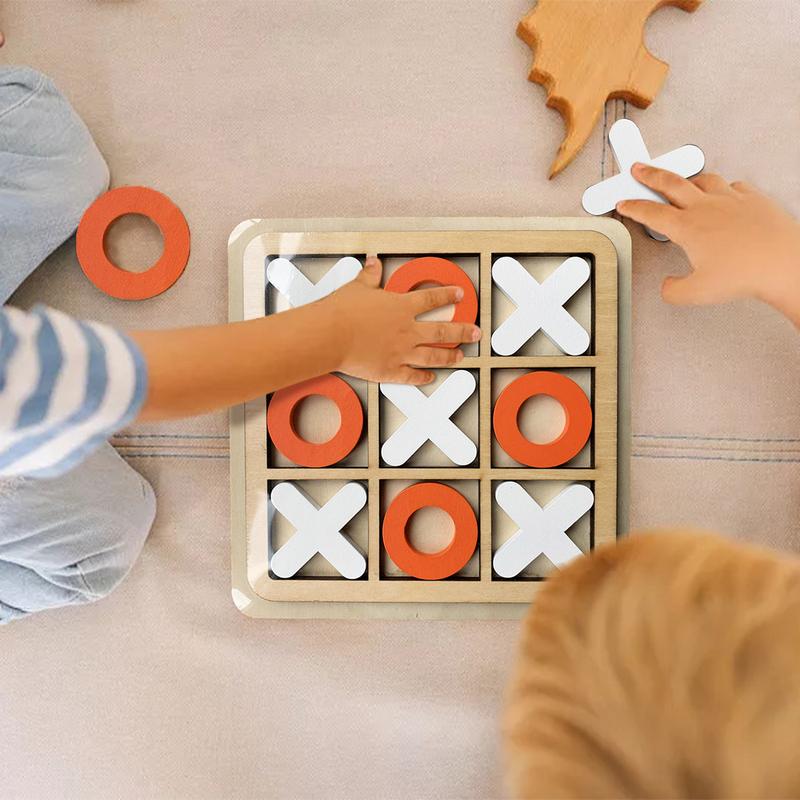 Tic-Tac-Toe Game Mini Wooden Board Game