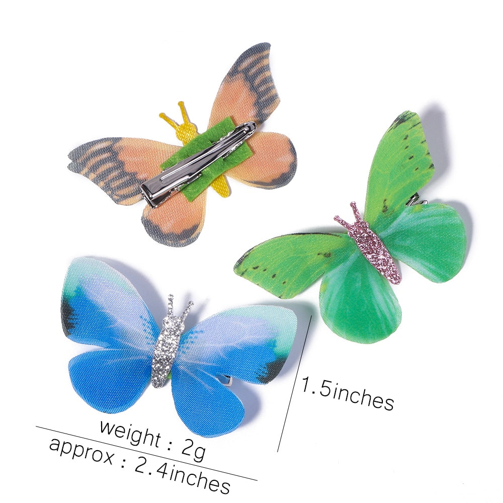 Butterfly Hair Clips for Girls Kids