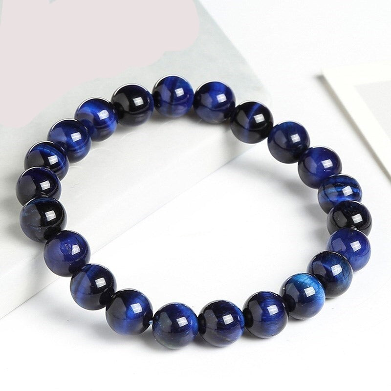 High-Quality Blue Tiger Eye Buddha Bracelets for Women and Men