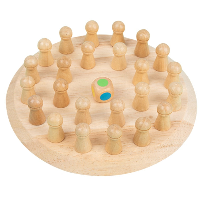 Chess Wooden Memory Match Stick Fun Color Game Board