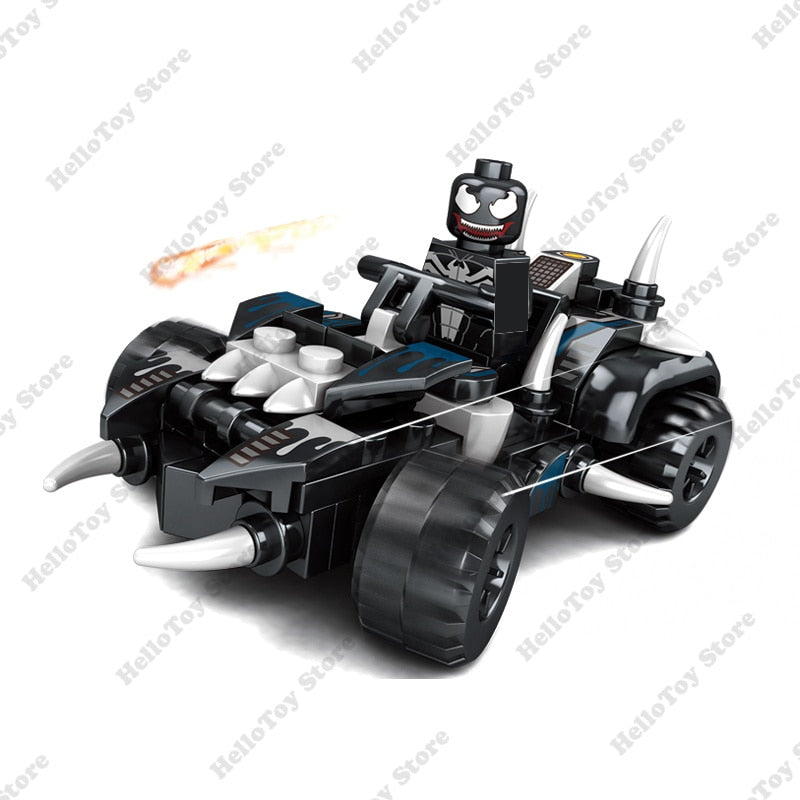 Disney Marvel Superhero Transforming Mecha Motorcycle 2 in 1 Building Blocks