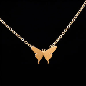 Cute Butterfly Necklace For Women Crystal Purple Butterfly