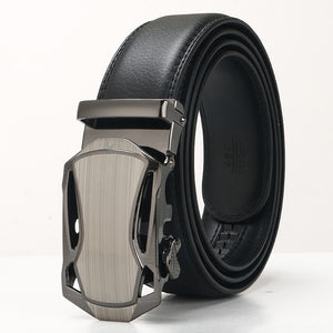 New Men Cowhide Belt Automatic Buckle Belt