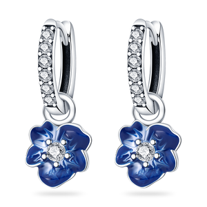 Chams De Plata 925 Heart Butterfly Drop Earring