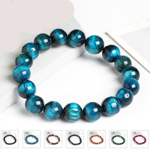 High-Quality Blue Tiger Eye Buddha Bracelets for Women and Men