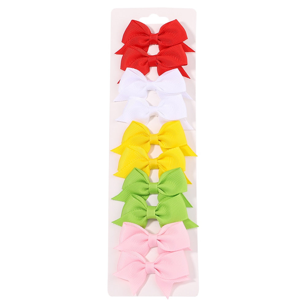 Ribbon Bowknot Hair Clips for Baby Girls