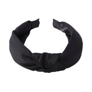 Hair Accessories Satin Texture Knotted Hair Hoop Sweet Hair Accessories Classic Temperament Wide Version Headband 2610