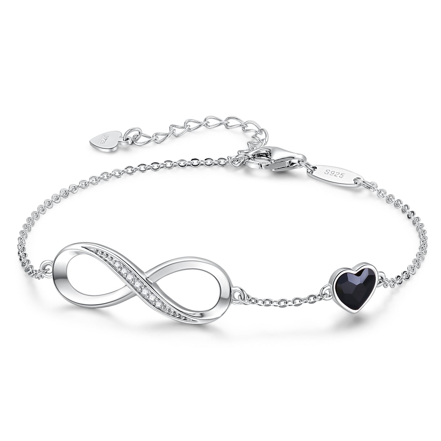 Women's Sterling Silver Bracelet Simple And Versatile Eternal Love