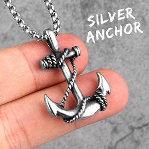 Stainless Steel Sea Anchor Sailor Necklaces Chain Pendants Fashion Jewellery Gift for Boy